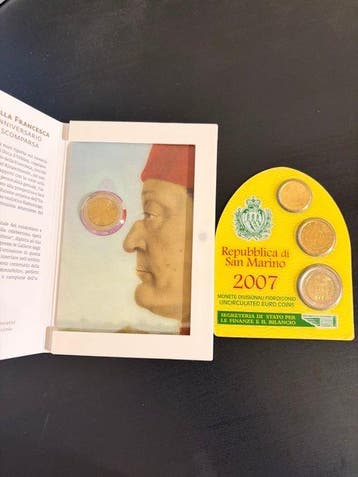 San Marino. 2 Euro / Coincard 2007/2023 (2 items) (Zonder
