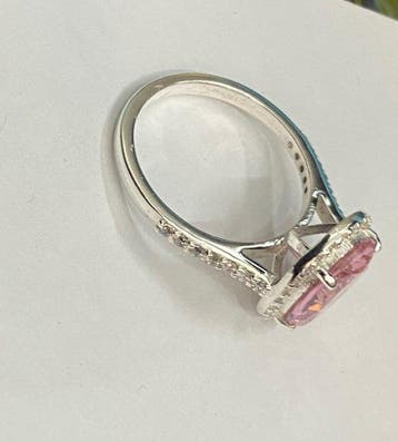Sans prix de réserve - Bague de fiançailles Argent - 4.95ct., Handtassen en Accessoires, Antieke sieraden
