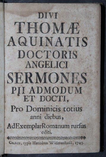 Thomas von Aquin - Divi Thomae Aquinatis Doctoris Angelici