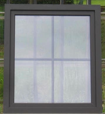 pvc raam , chassis , venster 115 x 130 wit / zwart 9005, Ophalen of Verzenden, Raamkozijn