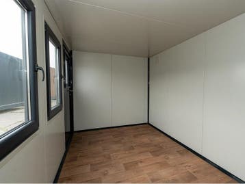 Mobiele kantoorunit nodig? 4x2 deur lange zijde op voorraad