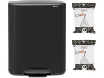 Brabantia Bo Prullenbak - 60 liter - 80 Vuilniszakken - Matt, Verzenden, Zo goed als nieuw