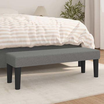 vidaXL Bankje 100x30x30 cm stof donkergrijs, Verzenden, Nieuw