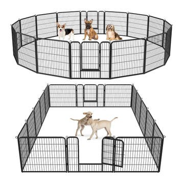 MaxxPet Hondenren - Puppyren met 16 Kennelpanelen - Staal..., Dieren en Toebehoren, Ophalen of Verzenden, Nieuw