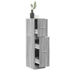 vidaXL Apothekerskast 30x41x118 cm bewerkt hout grijs sonoma, Verzenden, Nieuw