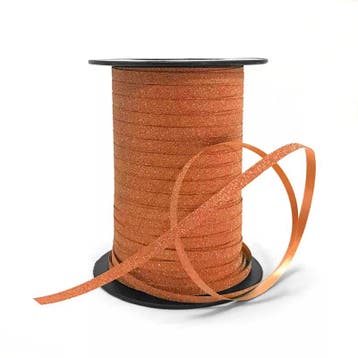 5m Glitter 10mm Roest - krullint - cadeau versiering, Ophalen of Verzenden