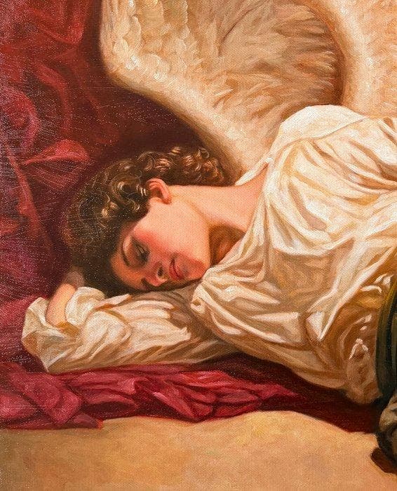 Svnder (XXI) - Il riposo dellangelo, Antiquités & Art, Art | Peinture | Moderne