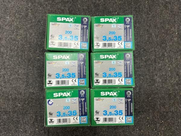 Veiling - 6x SPAX spaanplaatschroef 3,5 x 35 mm is een RVS s, Bricolage & Construction, Bricolage & Rénovation Autre
