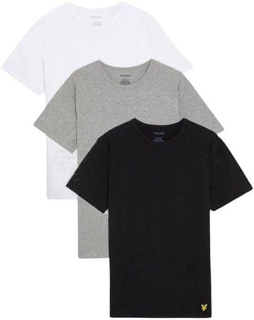 2dekans | Lyle & Scott Basic Lounge Shirt Heren (3-pack) -, Ophalen of Verzenden