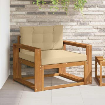 vidaXL Buiten Midden Sofa Naturel, Verzenden