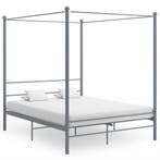 vidaXL Hemelbedframe metaal grijs 160x200 cm, Verzenden