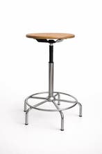 Kruk - Hout, Staal - Vintage kruk