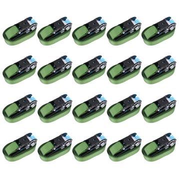 vidaXL Spanbanden 20 st 800 daN 6 m groen, Doe-het-zelf en Bouw, Verzenden, Nieuw