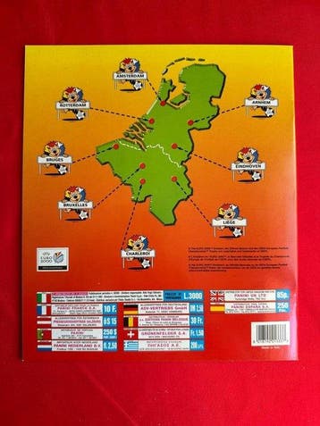 EURO 2000 Panini Empty album + complete loose sticker set -