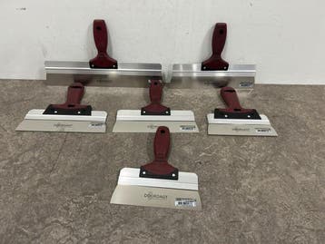 Veiling - Doordagt spackmessen rvs softgrip set 6-delig, Bricolage & Construction, Outillage | Outillage à main