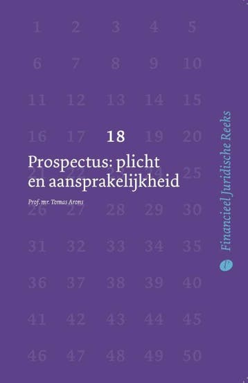 Prospectusaansprakelijkheid / Financieel Juridische Reeks /, Boeken, Verzenden, Gelezen, Tomas Arons