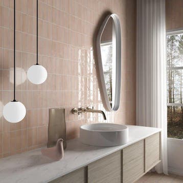 Wandtegel Equipe Ceramica Coco Orchard Pink Roze Glans 5x15, Nieuw, Minder dan 20 cm, 10 m² of meer, Wandtegels