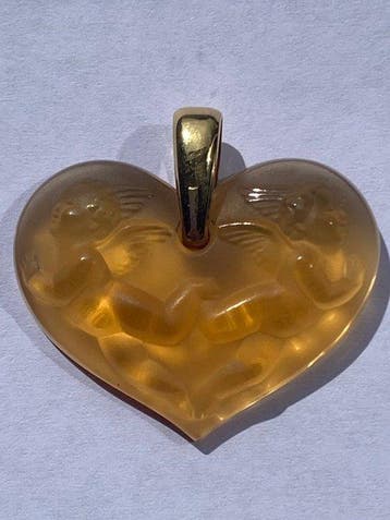 René Lalique - Cristal - Pendentif, Antiquités & Art