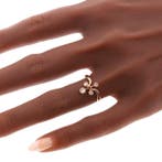 Ring - 18 karaat Roségoud, Geel goud - Diamant - Vintage