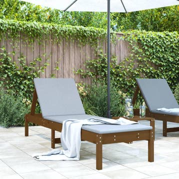 vidaXL Ligbed 199,5x60x74 cm massief grenenhout bruin, Verzenden, Nieuw