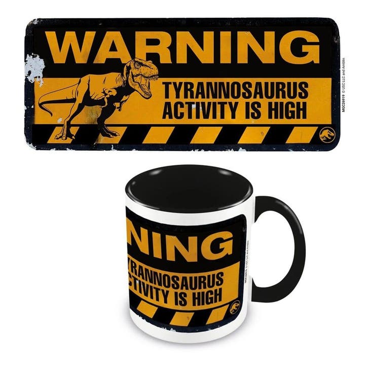 Jurassic World Dominion Warning Mok, Collections, Cinéma & Télévision, Enlèvement ou Envoi