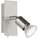 LED Wandspot 3W GU10 Fitting - Warm Wit 3000K, Mat Nikkel, B, Huis en Inrichting, Verzenden, Nieuw
