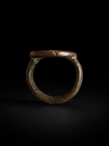 Oud-Romeins, Keizerrijk Brons Ring - 2e tot 4e eeuw na, Antiek en Kunst