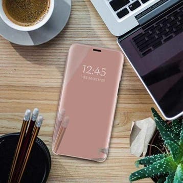 Oppo Reno 2 Smart Spiegel Flip Case Cover Hoesje Roze, Verzenden