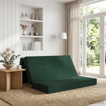 vidaXL Vouwbare Sofa Bed 160 x 67 x 45 cm Donkergroen, Verzenden