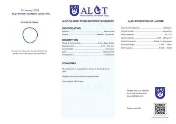 ALGT Gecertificeerd - Exclusieve Natuurlijke Jadeiet Armband, Verzamelen, Mineralen en Fossielen