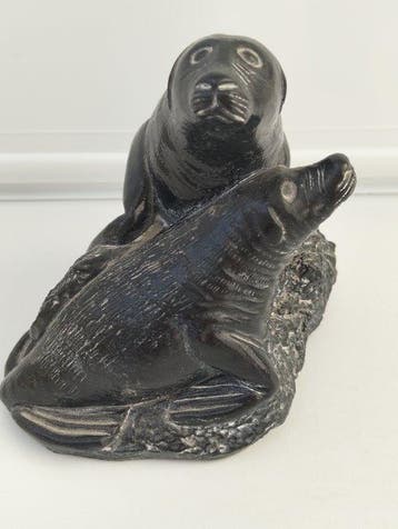 Figure - Statuetta canadese in pietra - Inuit Foche -