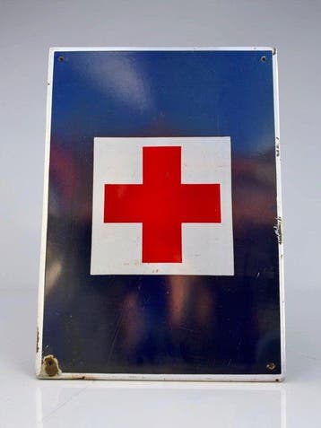 Origineel Rode Kruis - Duitsland 1930-1950 - Emaille bord -