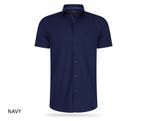 2dekans | Cappuccino Short Sleeve Overhemd Navy Maat L, Vêtements | Hommes, Chemises, Ophalen of Verzenden