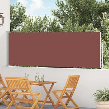 vidaXL Tuinscherm uittrekbaar 100x514 cm bruin, Verzenden, Nieuw