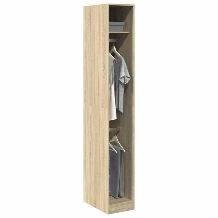 vidaXL Kledingkast 30x50x200 cm bewerkt hout sonoma, Huis en Inrichting, Kasten | Kleerkasten, Nieuw, Verzenden