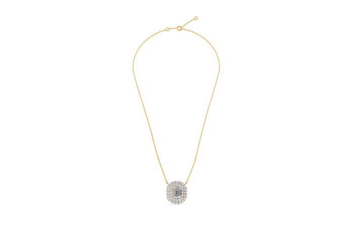 Collier - 14 carats Or jaune - 2.86ct. tw. Diamant (Cultivé, Bijoux, Sacs & Beauté, Colliers