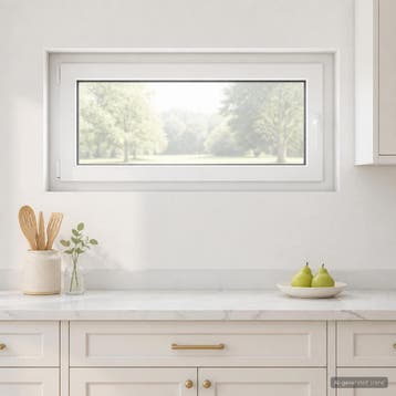 vidaXL Kleur binnenkant kelderraam Wit RISOR 100 x 55 cm, Verzenden