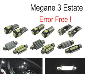Kit 15 Ampoules Led Intérieur Pour Renault Megane III 3 Mk3, Autos : Pièces & Accessoires, Verzenden