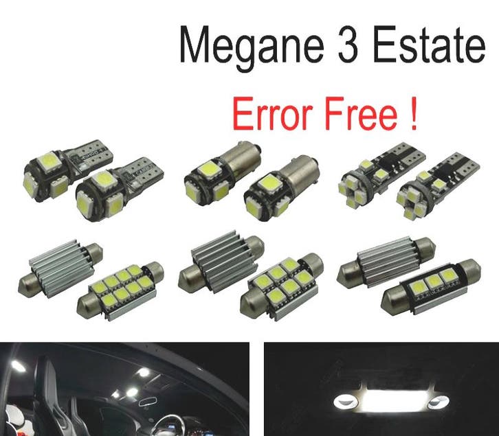 Kit 15 Ampoules Led Intérieur Pour Renault Megane III 3 Mk3, Autos : Pièces & Accessoires, Éclairage, Envoi