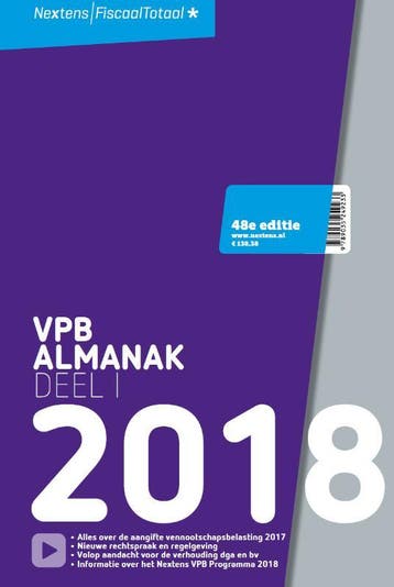 Nextens VPB Almanak 2018 Deel 1 9789035249820, Verzenden, P.M.F. van Loon