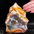 Spectaculaire polychroom jaspisvlam – Kleurpracht van de