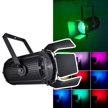 Citronic MFZ160-RGBW: 160W Mini Fresnel Zoom RGBW LED, Nieuw