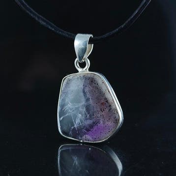 Améthyste - Argent - Pendentif - Pierre de la Sérénité, Collections, Minéraux & Fossiles