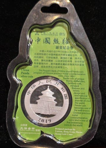 China. 10 Yuan 2019 Panda, 30g (.999) (Zonder minimumprijs), Postzegels en Munten