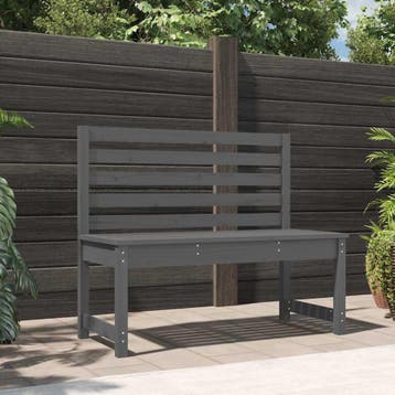 Banc de jardin pin gris 109 cm - Jusqua epuisement -34%, Tuin en Terras, Verzenden, Nieuw