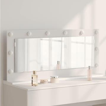 vidaXL Make-up Spiegel Wit 100 x 45 x 18 cm Glas en, Verzenden, Nieuw