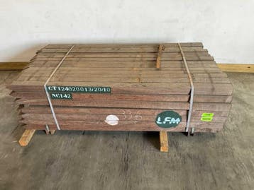 Veiling - 120x Azobé hardhouten tuinpaal gepunt 200x7x7cm, Doe-het-zelf en Bouw, Hout en Planken, Nieuw