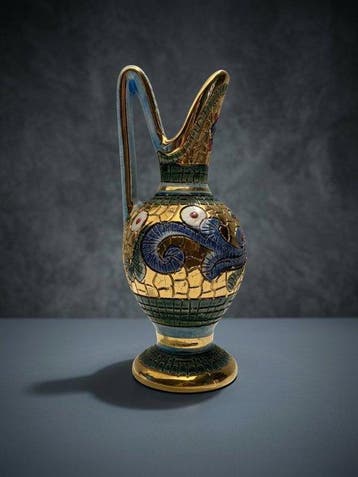 Deruta Gialletti Giulio - Vase - mosaïque, or, émail -, Antiek en Kunst