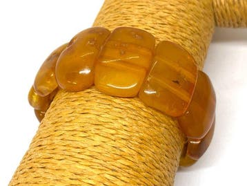 Oude zeldzame vintage Baltische barnsteen armband -, Nieuw