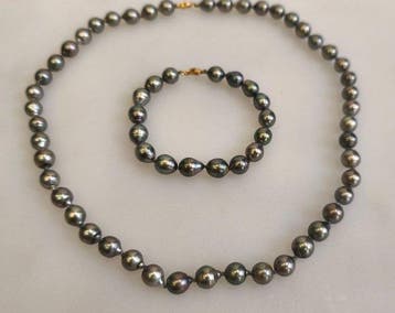 Ensemble de bijoux 2 pièces - 18 carats Or jaune Perle -